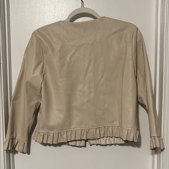 Lulu's Cream Ruffle Hem Jacket - Picture 2 of 2